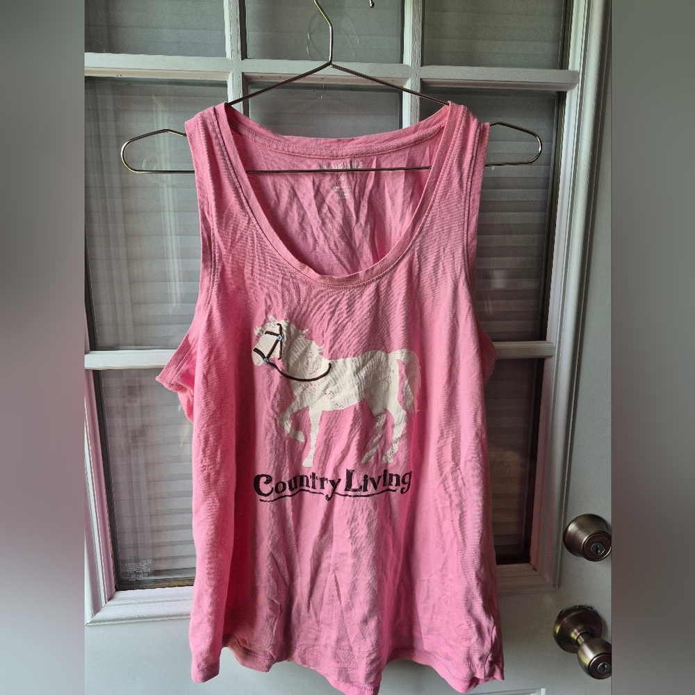 Pink Country Living Tank Top